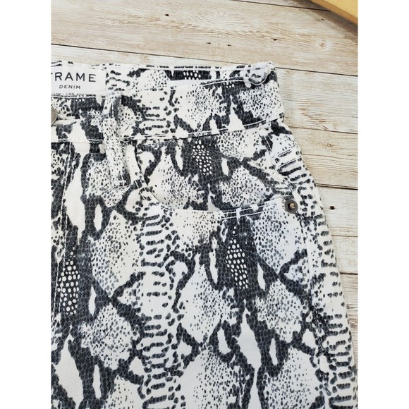 Frame Ali High Rise Cigarette Pants Snake Print Pants Size‎ 25 - Picture 7 of 8